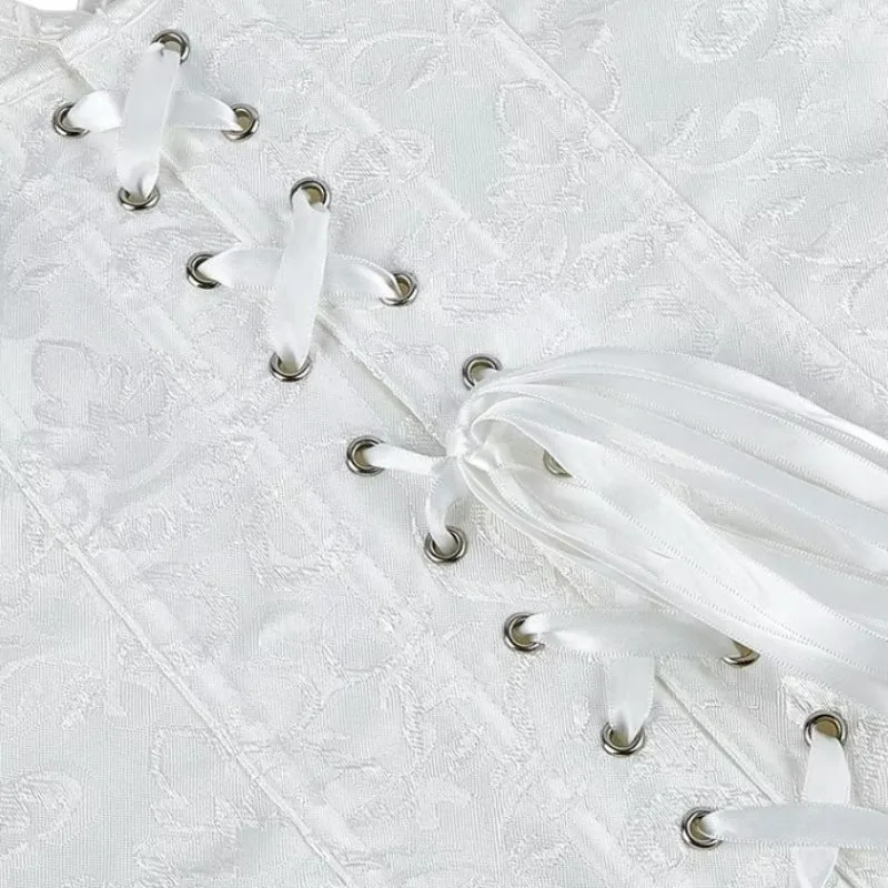 Vue 3 — Corset Steampunk Blanc