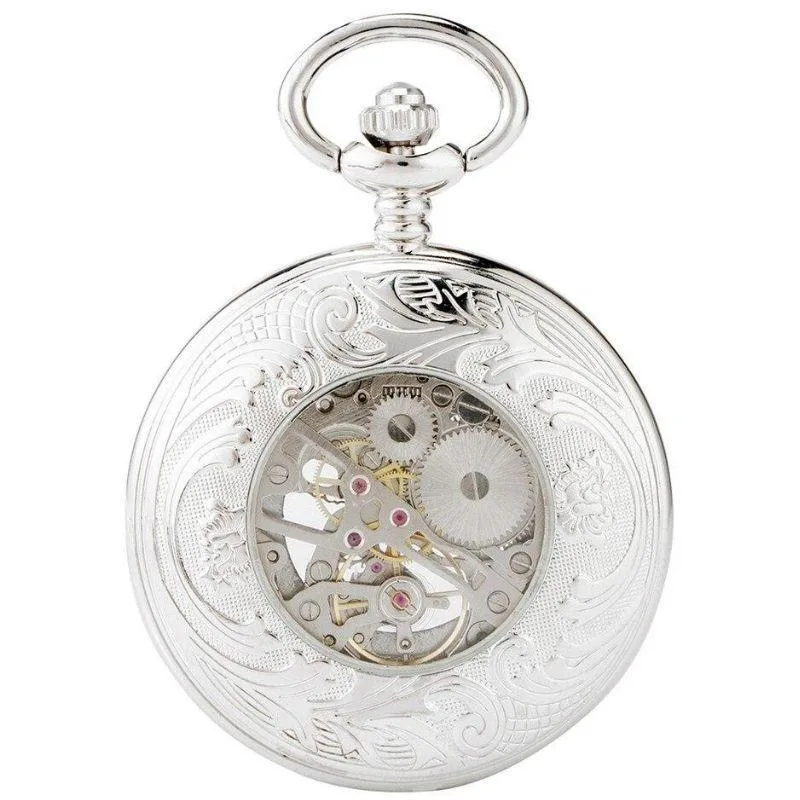 Vue 4 — Vieille Montre à Gousset Steampunk Argent