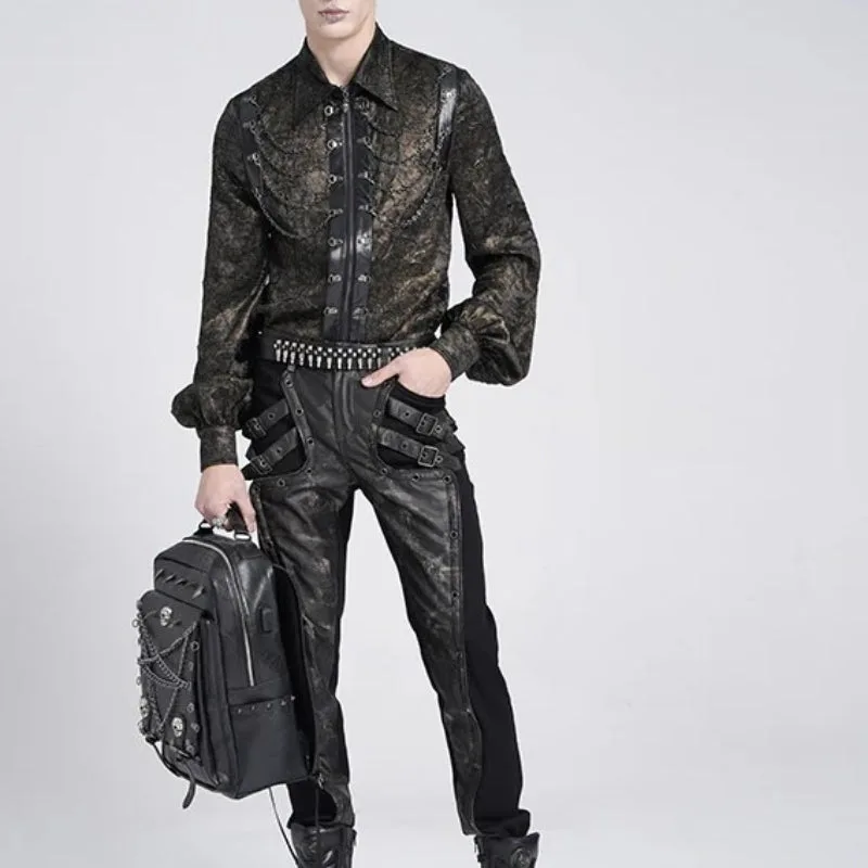 Vue 2 — Chemise Steampunk Marron