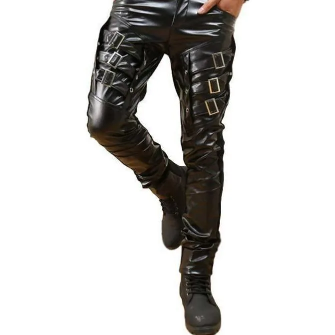Pantalon Simili PU Gothique Homme