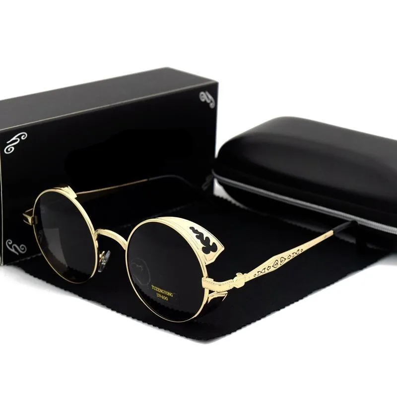 Vue 8 — Lunettes de Soleil Steampunk Homme