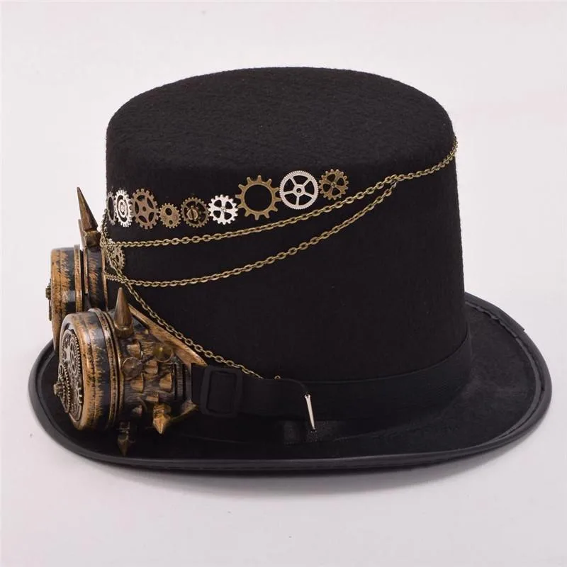 Vue 6 — Chapeau Steampunk Haut de Forme pour Femme