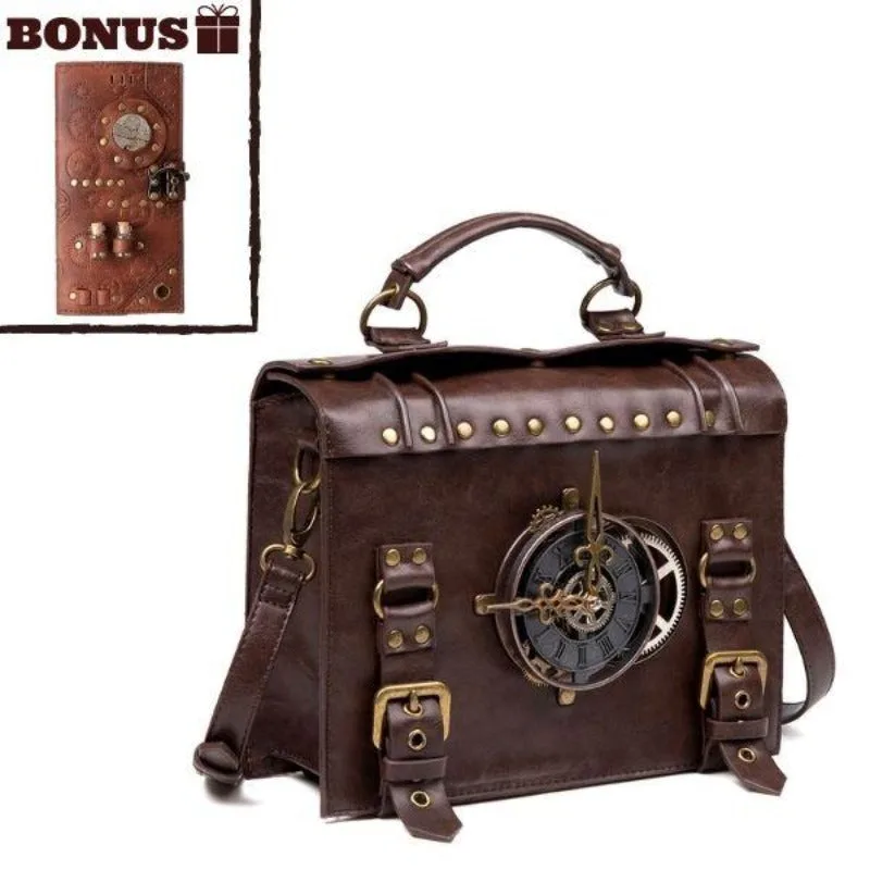 Sac Steampunk EDISON avec Portefeuille