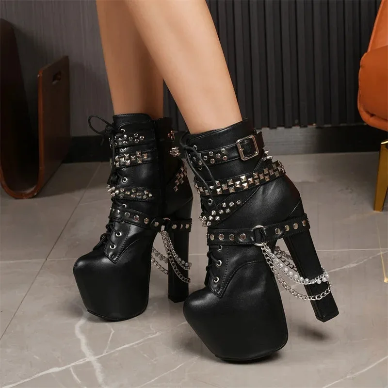 Vue 2 — Bottines Steampunk Gothique