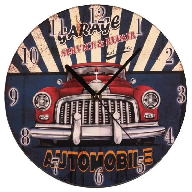 Vue 6 — Horloge Murale Vintage en Bois