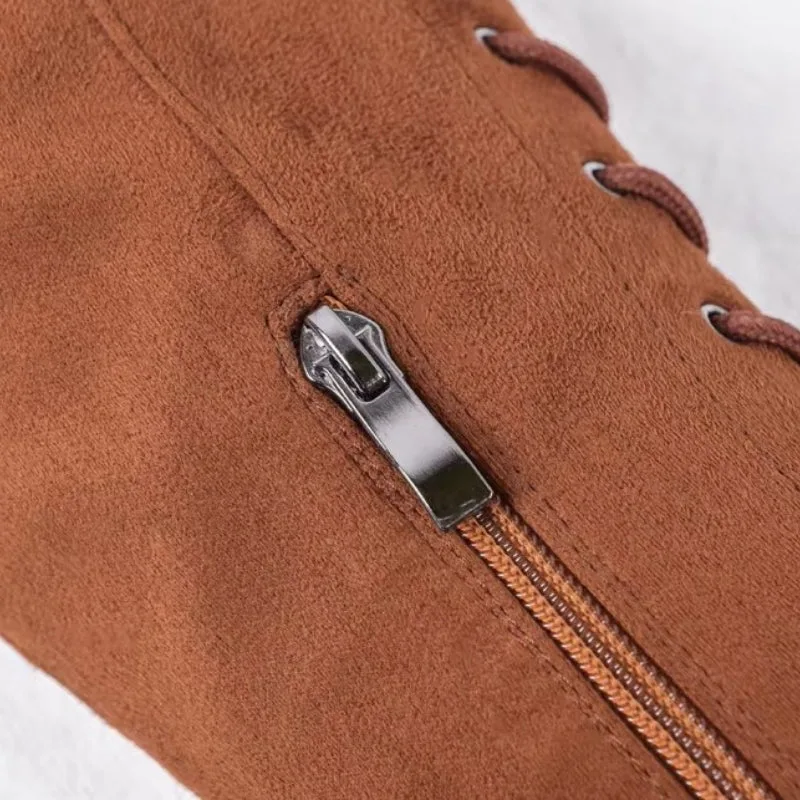 Vue 7 — Bottes Hautes à Lacets pour Femme