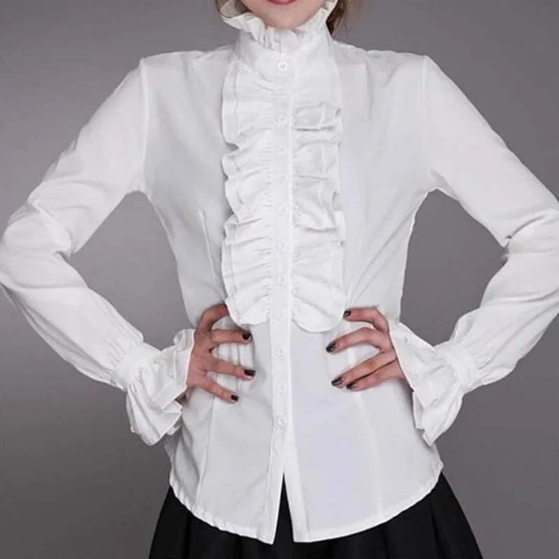 Vue 6 — Chemise Blanche Steampunk Femme