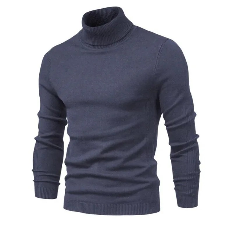 Vue 9 — Pull Col Roulé Homme Slim