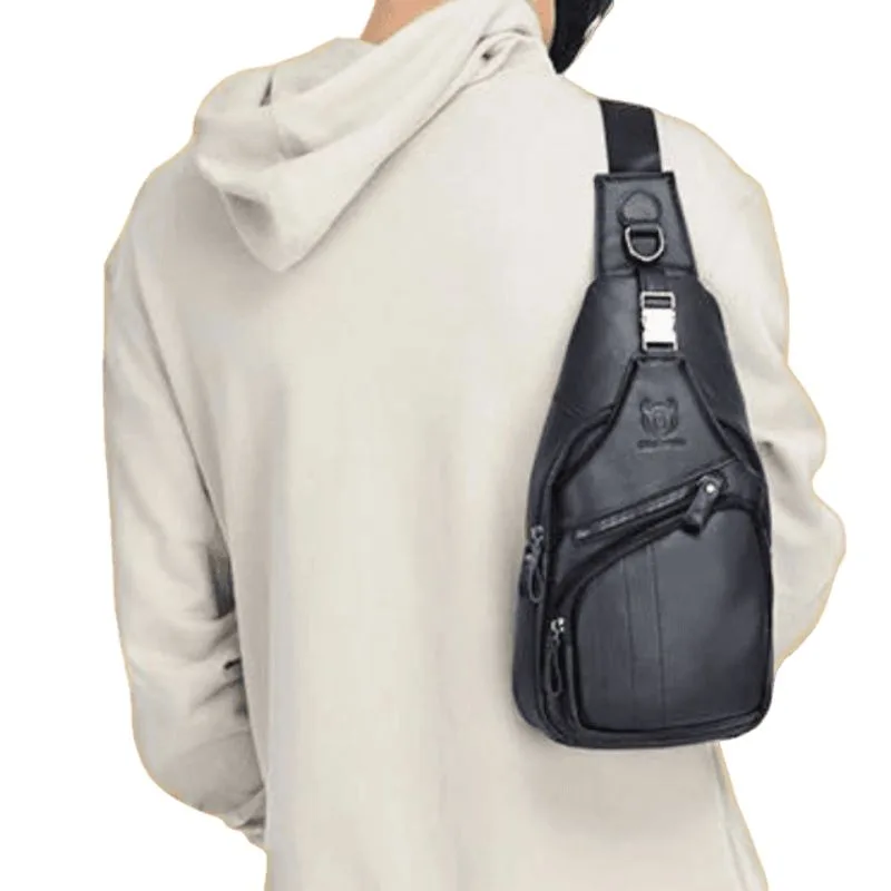 Vue 4 — Sac de Poitrine Cuir Homme