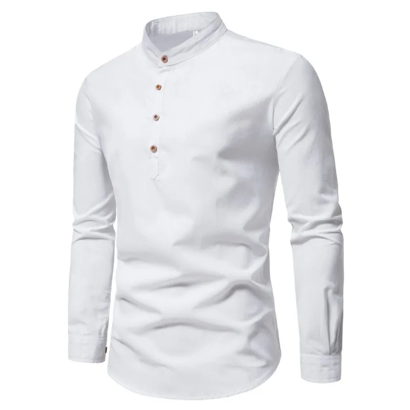 Vue 3 — Polo Manche Longue Col Mao