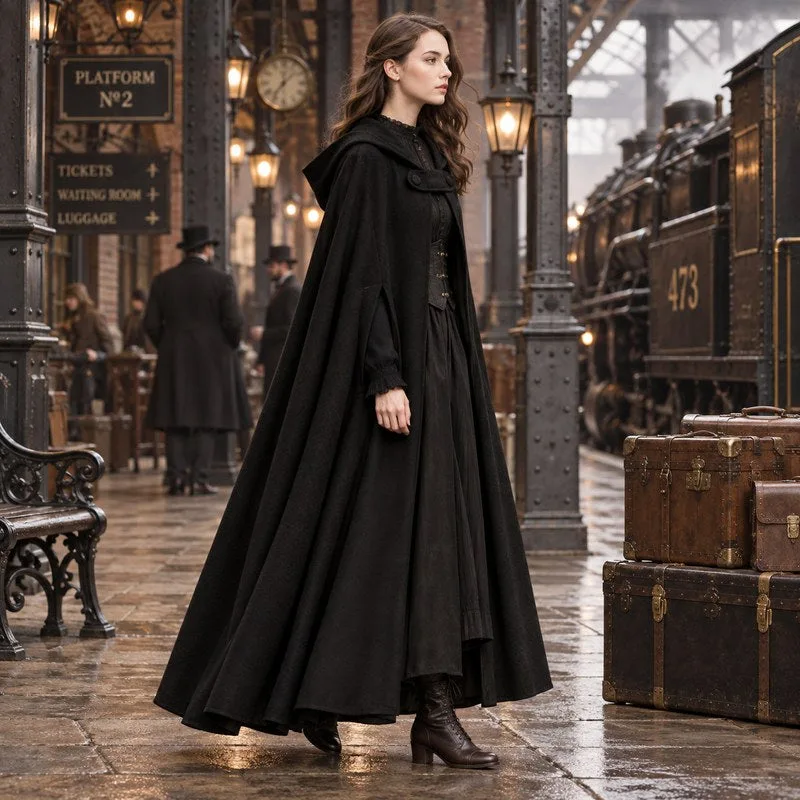 Vue 4 — Manteau Cape Vintage