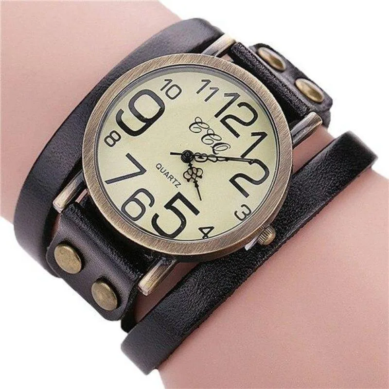 Vue 2 — Montre Bracelet 3 Tours Steampunk