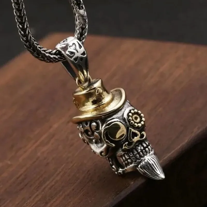 Vue 4 — Collier Steampunk Tête de Mort