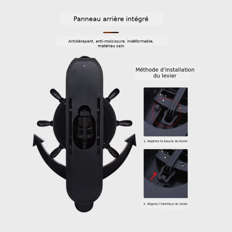 Vue 6 — Horloge Steampunk Gouvernail