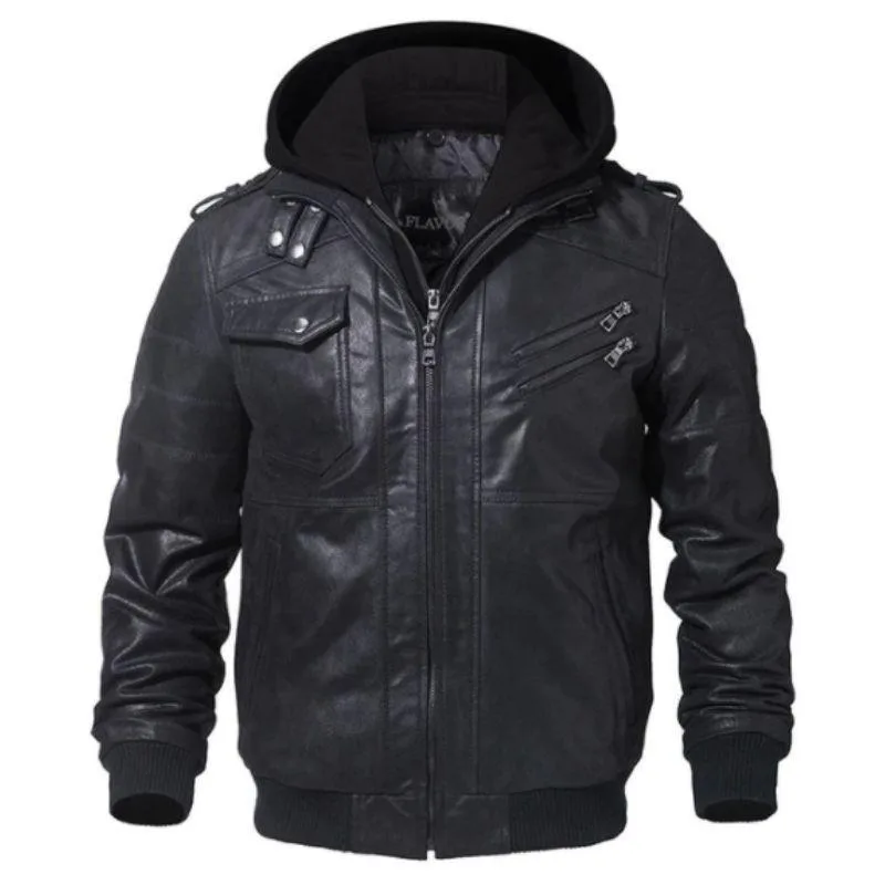 Vue 4 — Blouson Veste Steampunk en Cuir