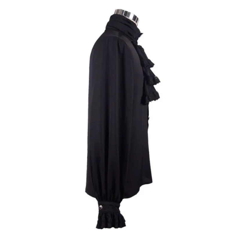 Vue 6 — Chemise à Jabot Noire Homme
