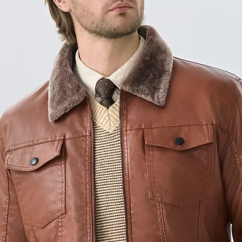 Vue 8 — Veste Aviateur Col Fourrure Homme