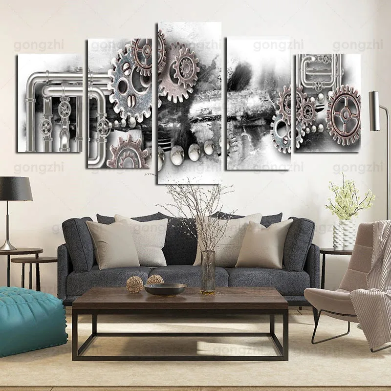 Tableau Steampunk Engrenage Industriel