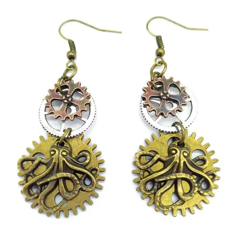 Vue 12 — Boucles d'Oreilles Pendantes Steampunk