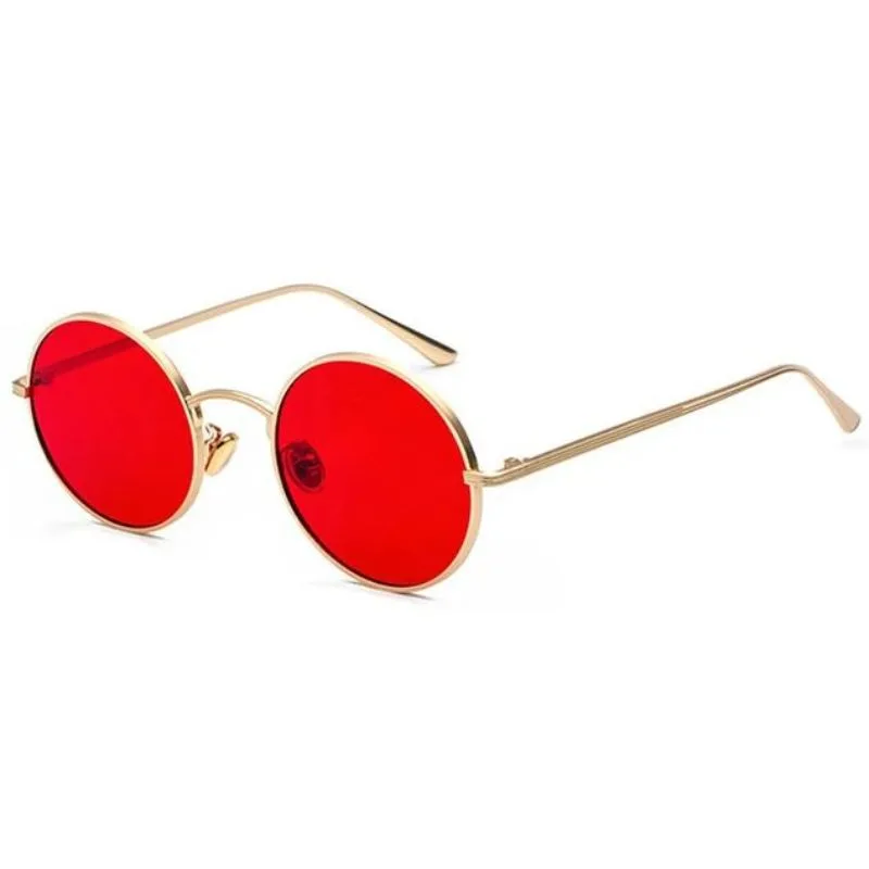 Vue 9 — Lunettes de Soleil Steampunk Vintages Rondes