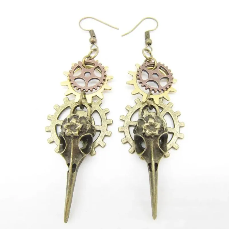 Vue 37 — Boucles d'Oreilles Pendantes Steampunk