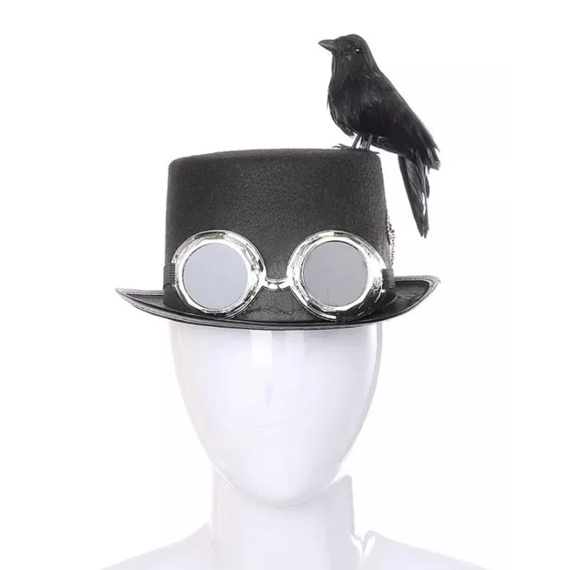 Vue 7 — Chapeau Steampunk Avec Oiseau