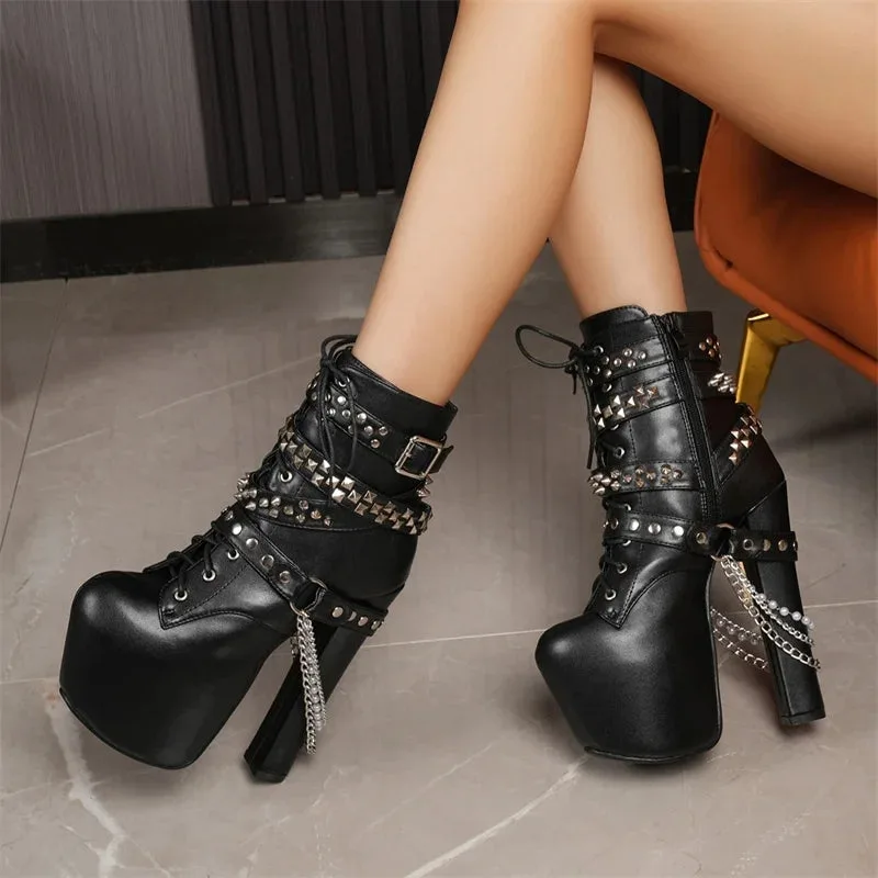 Vue 5 — Bottines Steampunk Gothique