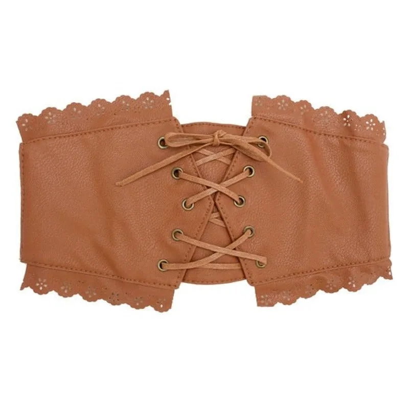 Vue 6 — Ceinture Serre Taille Steampunk en Simili PU
