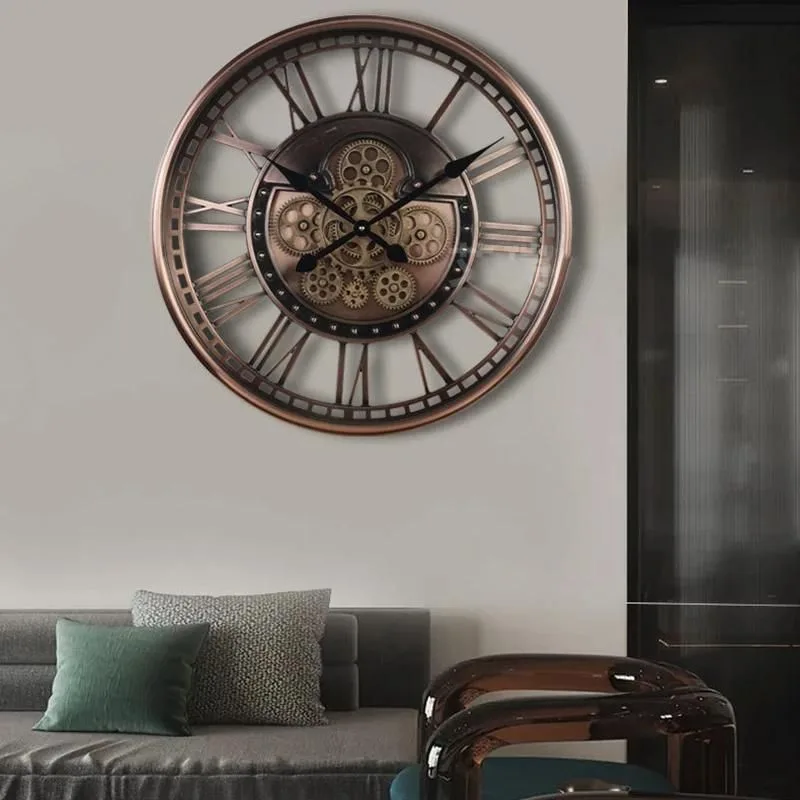 Vue 3 — Horloge Steampunk Vintage Mécanisme Apparent