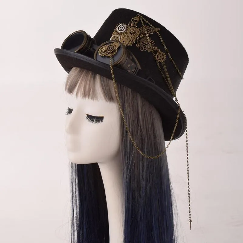 Vue 5 — Chapeau Steampunk Avec Chaîne