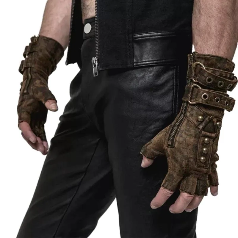 Vue 5 — Gants Steampunk Homme