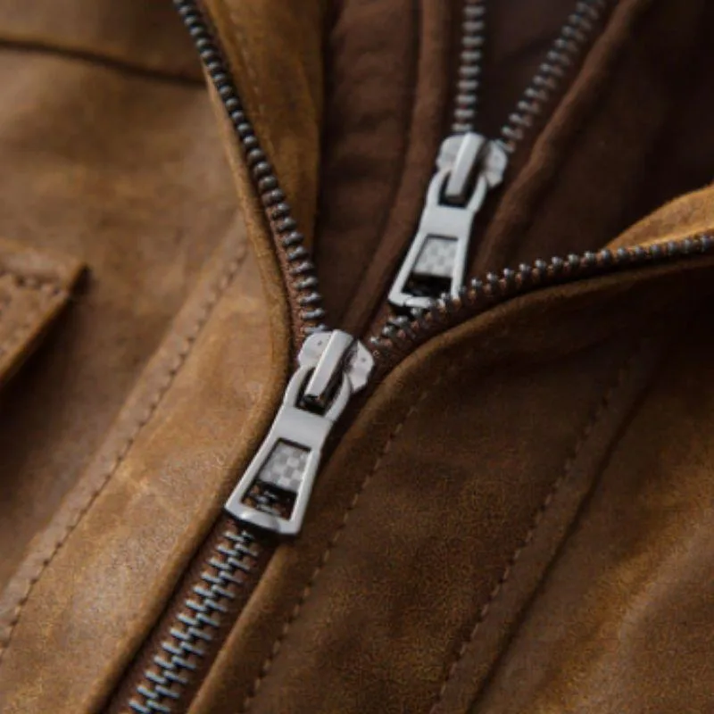 Vue 8 — Blouson Veste Steampunk en Cuir