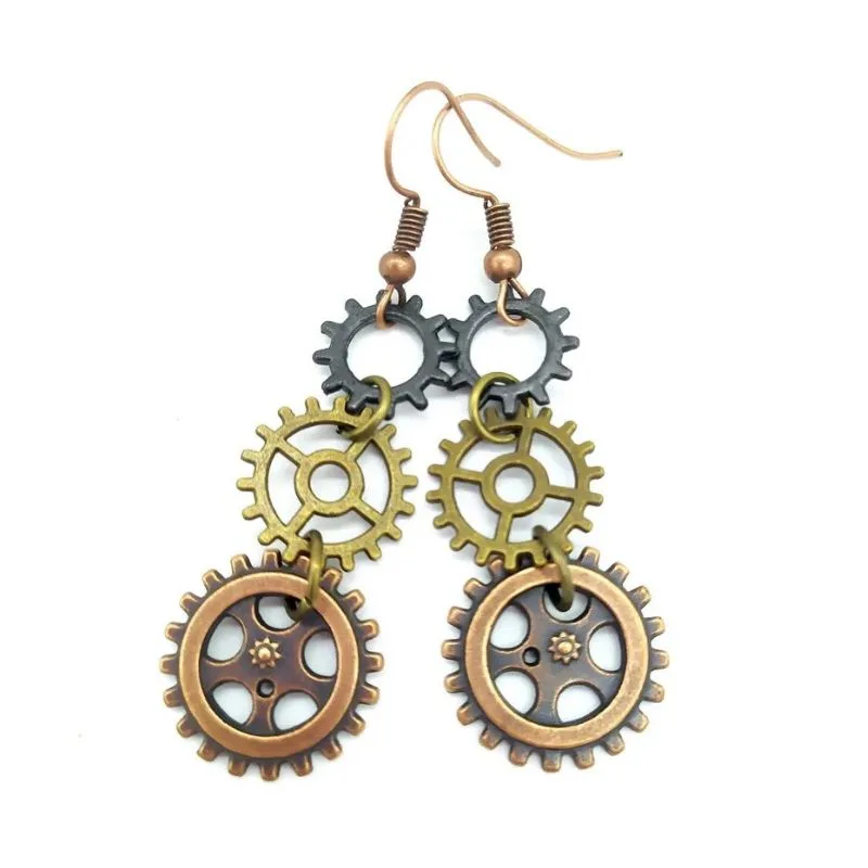 Vue 19 — Boucles d'Oreilles Pendantes Steampunk