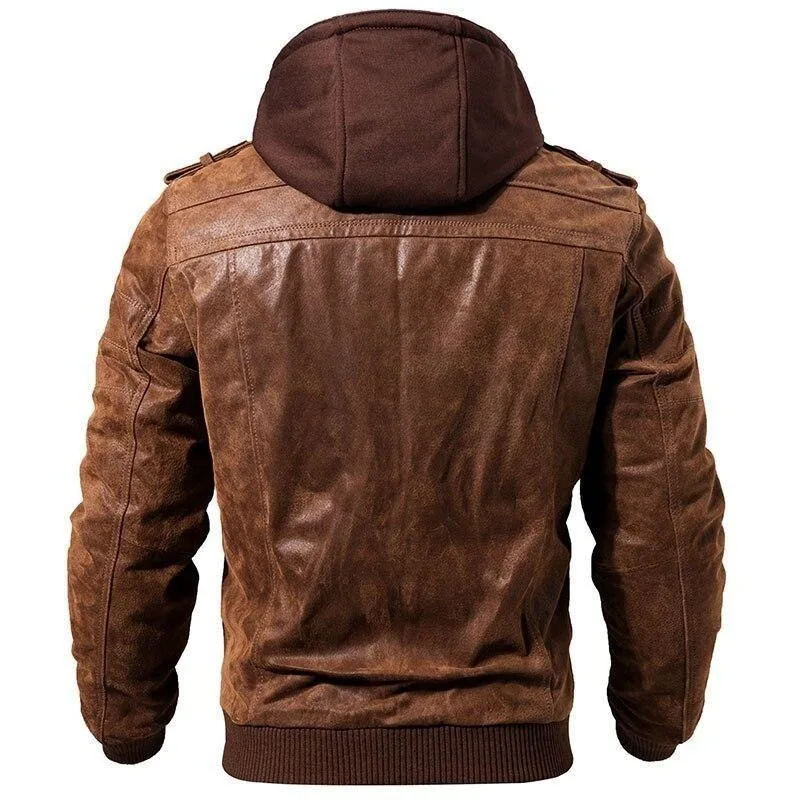 Vue 3 — Blouson Veste Steampunk en Cuir