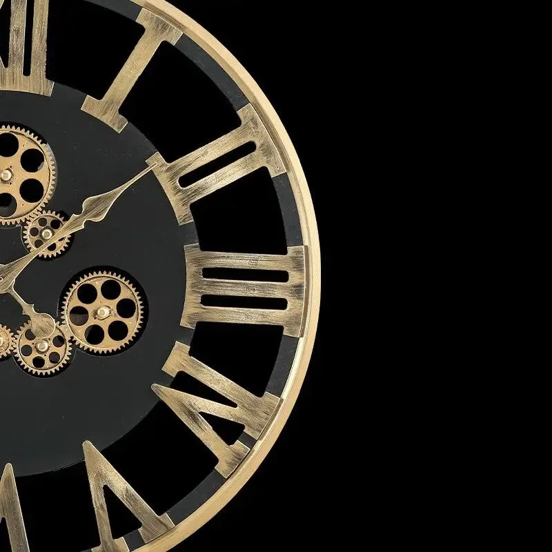 Vue 4 — Horloge Steampunk Engrenage Tournant