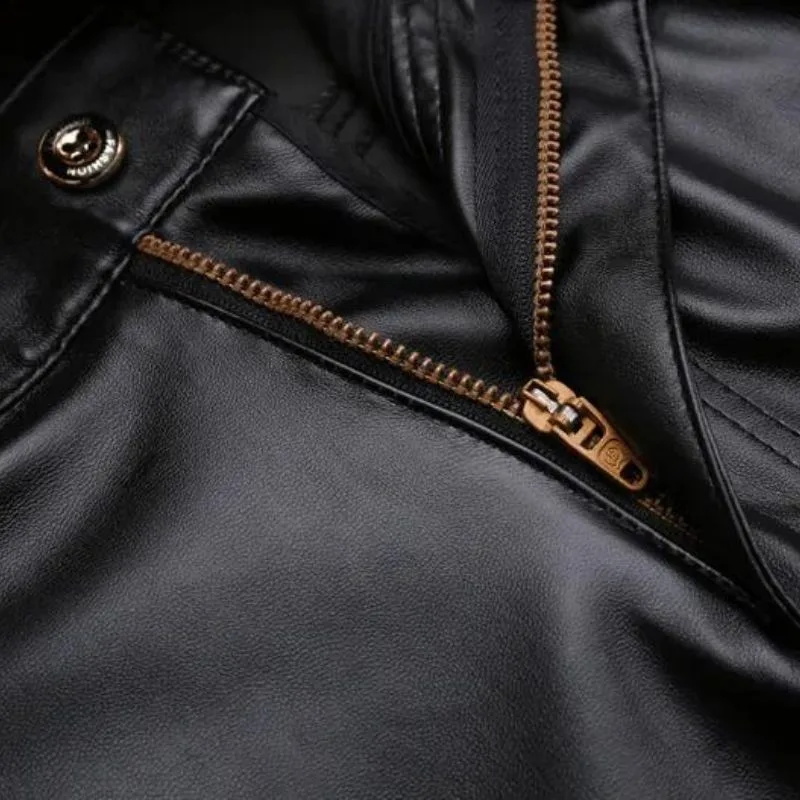 Vue 6 — Pantalon Simili PU Noir pour Homme