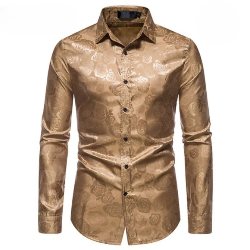 Chemise Homme à Fleur Dorée