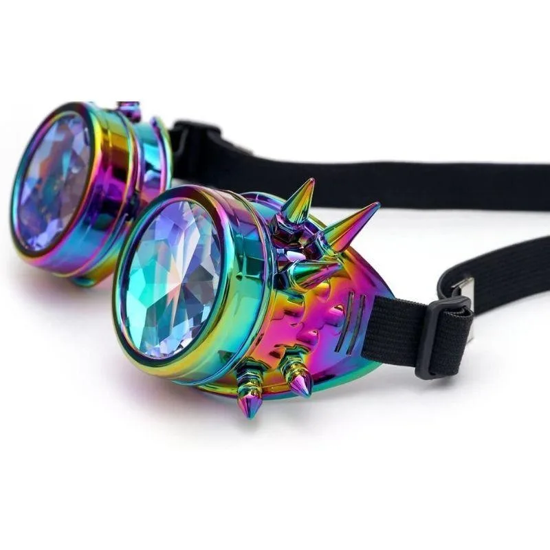 Vue 2 — Lunettes Kaléidoscope Steampunk avec Rivets
