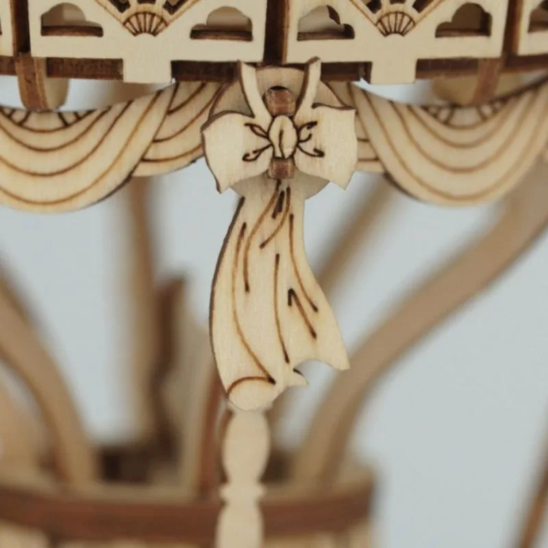 Vue 4 — Maquette Steampunk Montgolfière Bois
