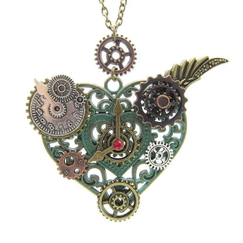 Collier Steampunk Coeur