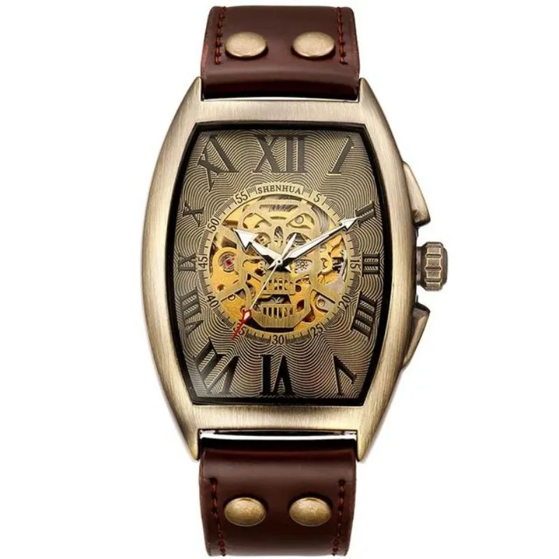 Vue 4 — Montre Mécanique Rectangulaire Homme