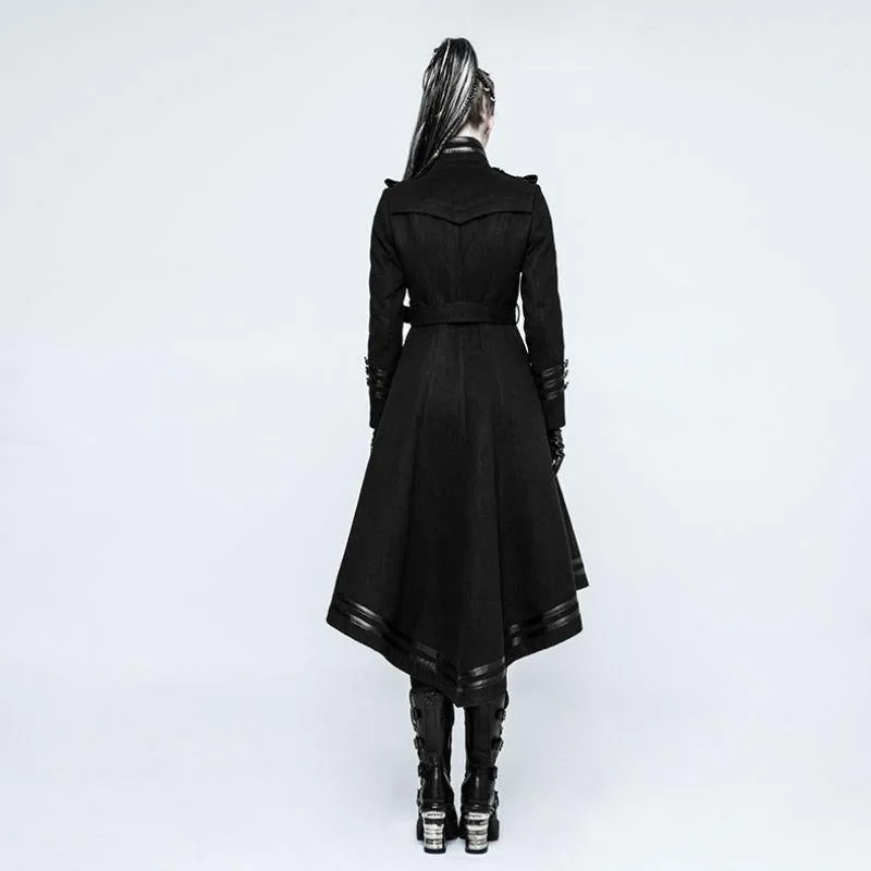 Vue 5 — Manteau Long Noir Gothique Femme