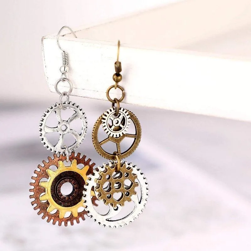 Vue 5 — Boucles d'Oreilles Steampunk