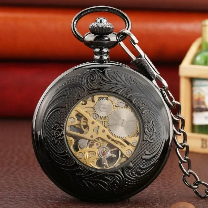 Vue 4 — Montre à Gousset Steampunk Chiffres Romains
