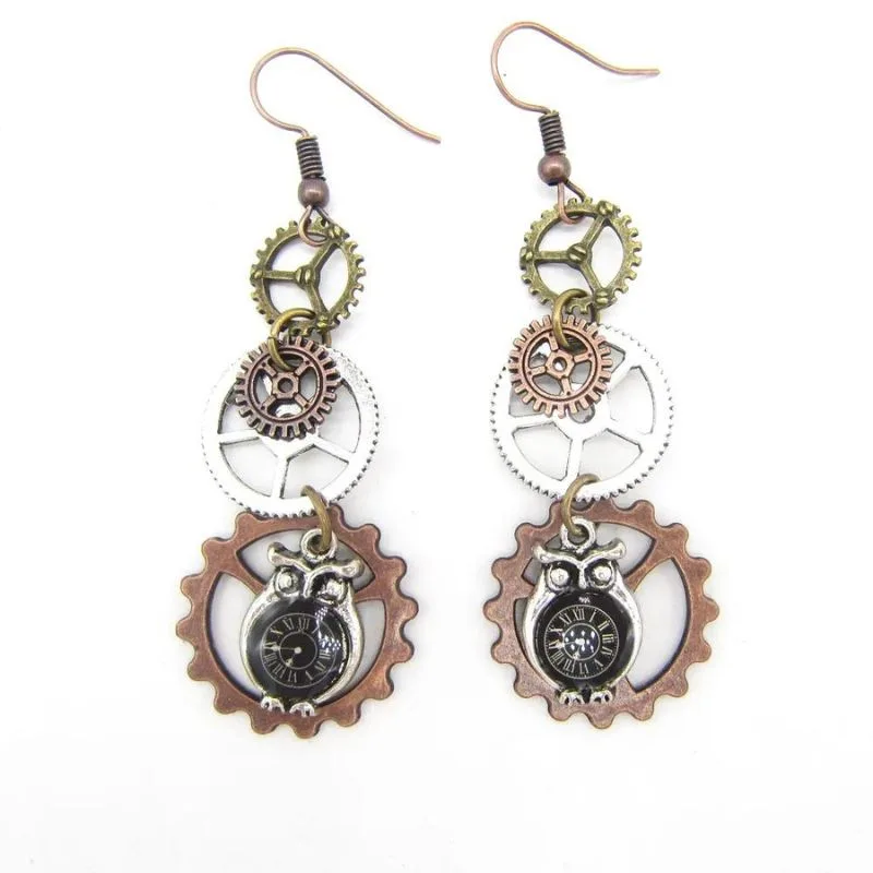 Vue 29 — Boucles d'Oreilles Pendantes Steampunk