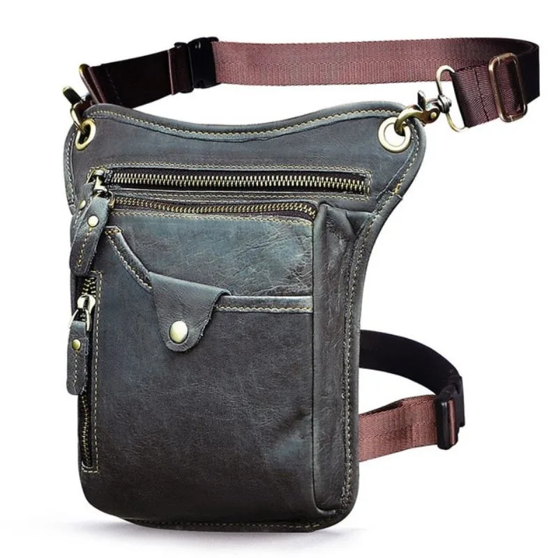 Vue 4 — Sacoche Bandoulière Homme Cuir Vintage