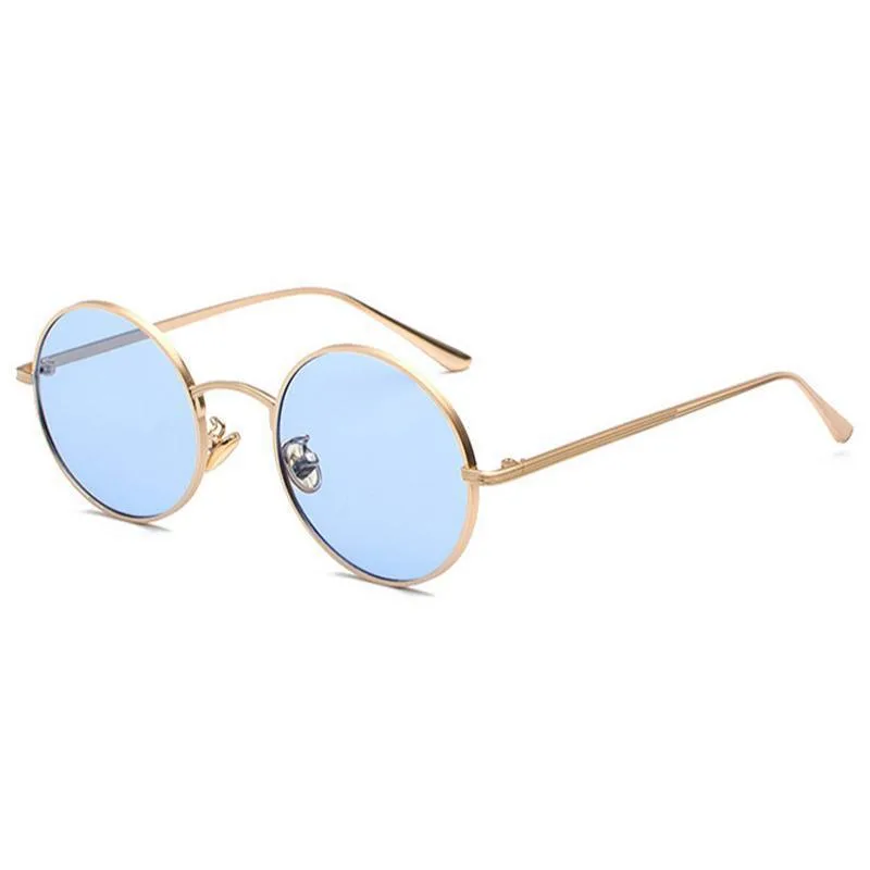Vue 5 — Lunettes de Soleil Steampunk Vintages Rondes