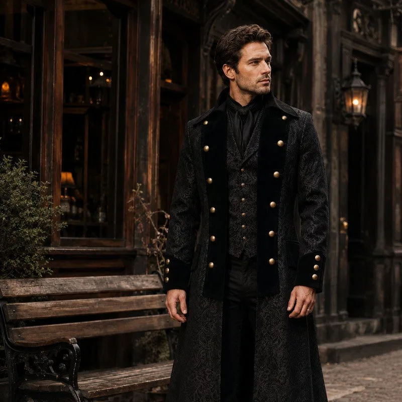 Vue 2 — Veste Steampunk Homme Victorienne