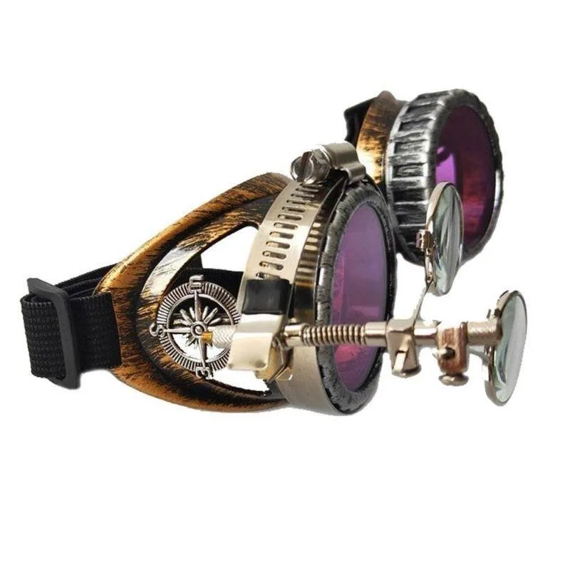 Vue 3 — Lunettes Steampunk Rétro Futuriste