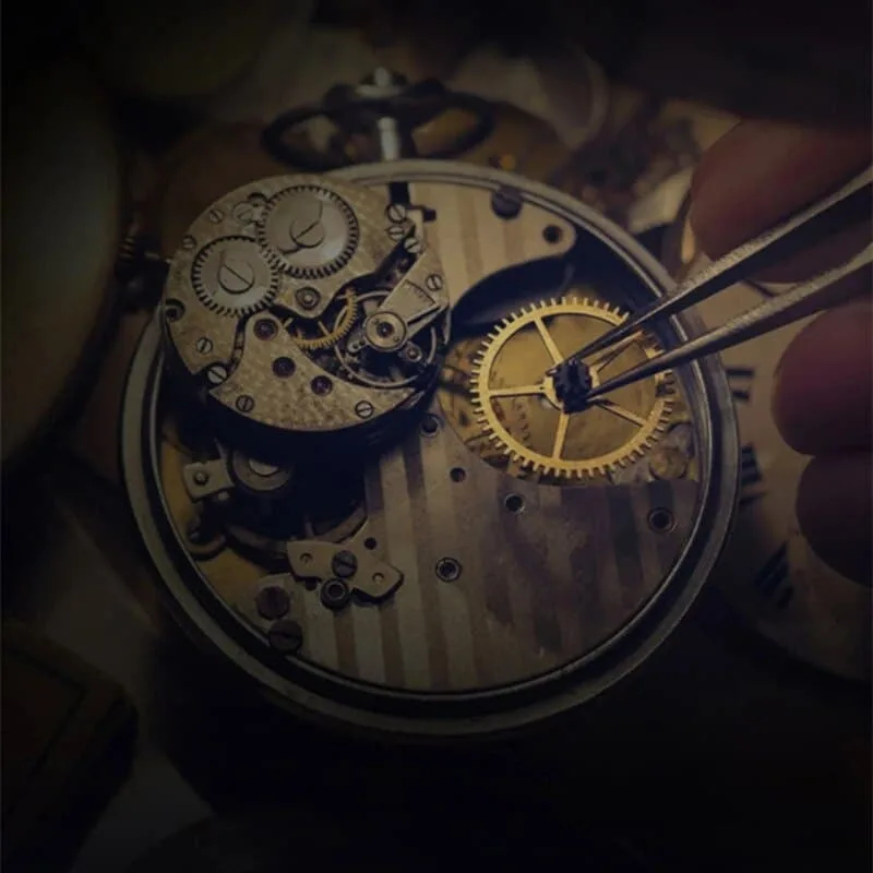 Vue 6 — Horloge Steampunk Engrenage Tournant
